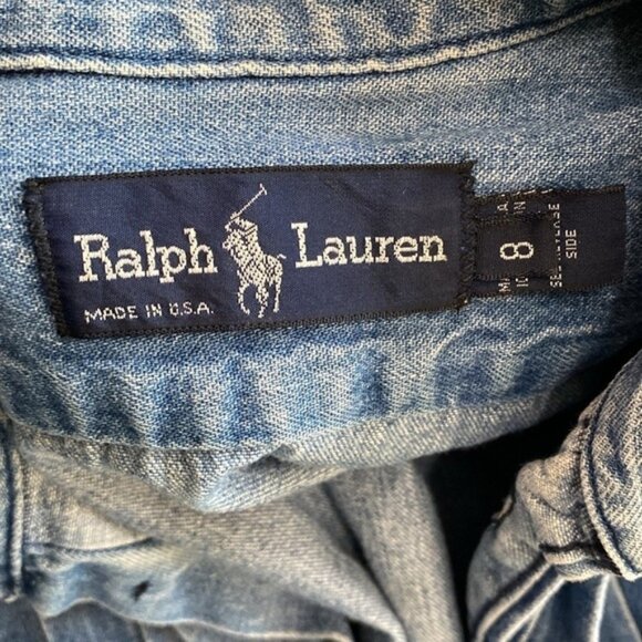Vintage Ralph Lauren Western Denim Dress - Picture 10 of 12